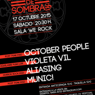 IV FESTIVAL MELODIAS DE SOMBRAS: OCTOBER PEOPLE, VIOLETA VIL, ALIASING Y MUNIC!, 17 DE OCTUBRE EN MADRID